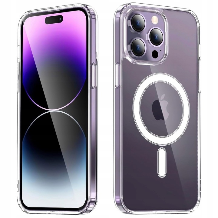 Etui Do Iphone 16 Pro Magsafe Wzmacniane Clear Case Pełne Szkło Hartowane