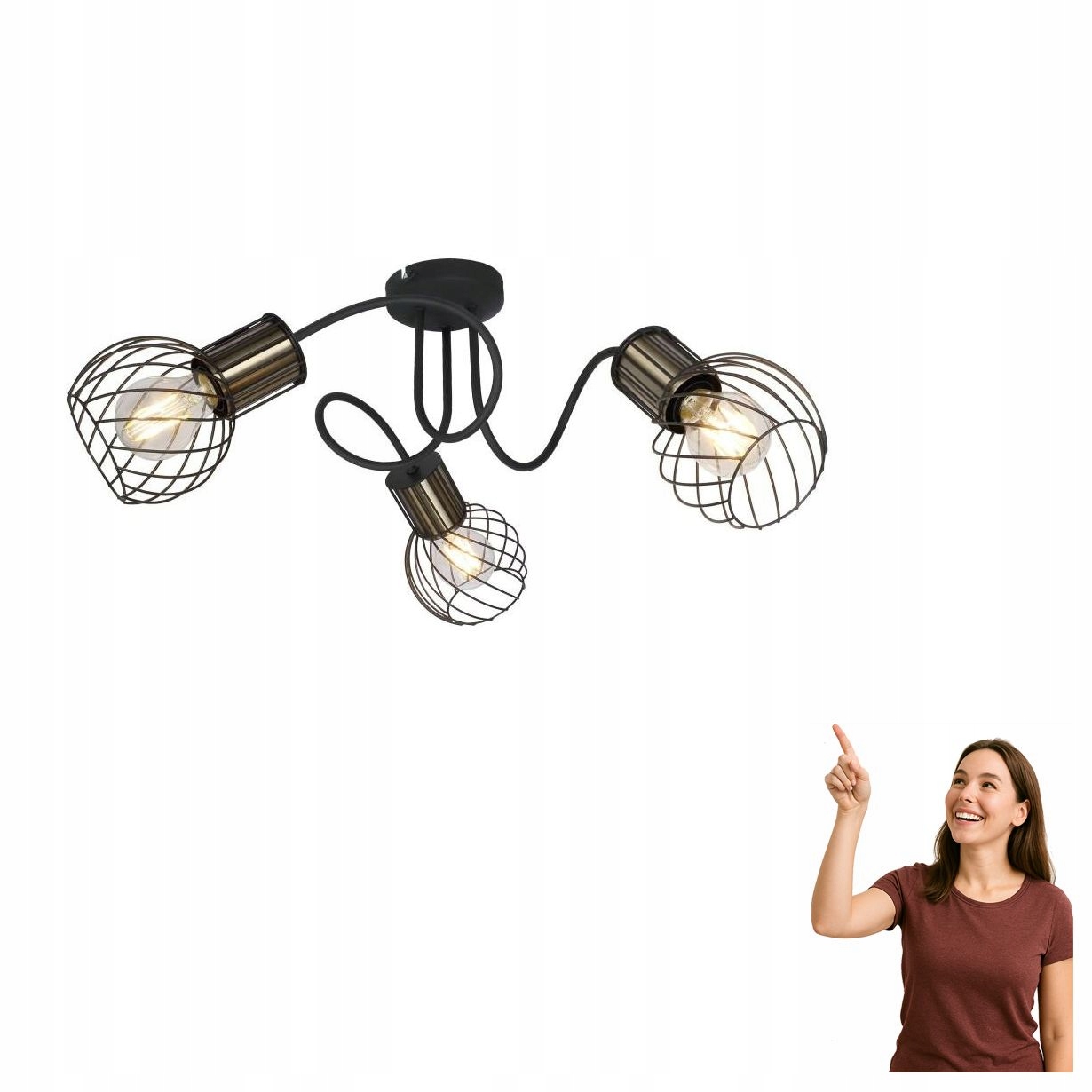 Stropná lampa Argusto 54013-3 Globo