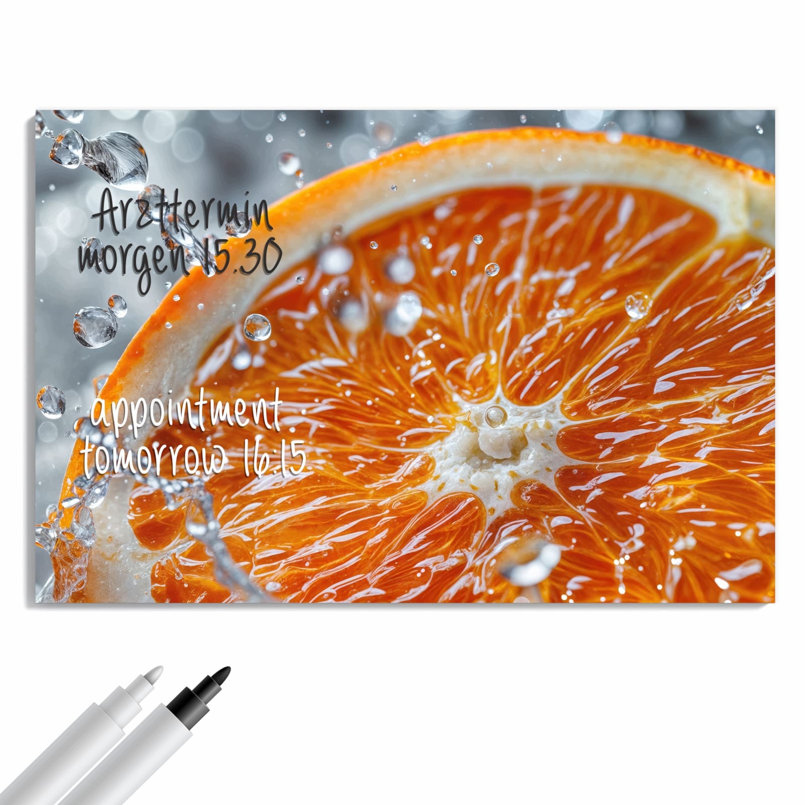 Magnetická tabule Plátek pomeranče Cákance 60 × 40 cm