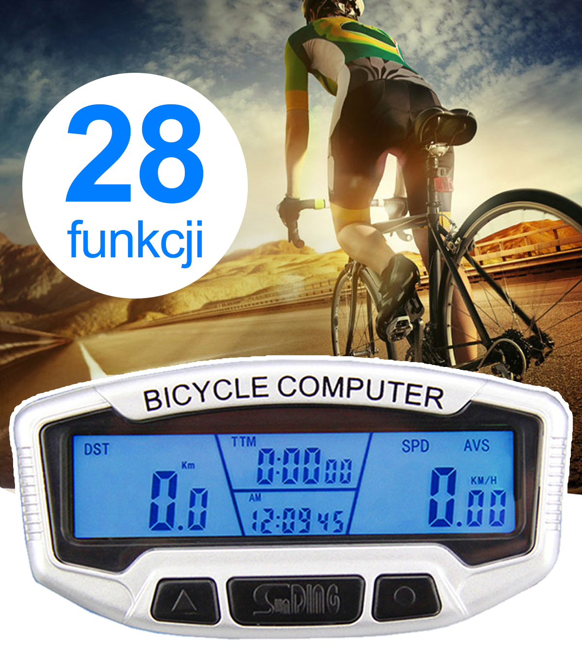 Wodoodporny Licznik Komputer Na Rower + Torba Sakwa Rowerowa Na Bagażnik Model tORBA NA ROWER NA BAGAŻNIK STATOR+ LICZNIK