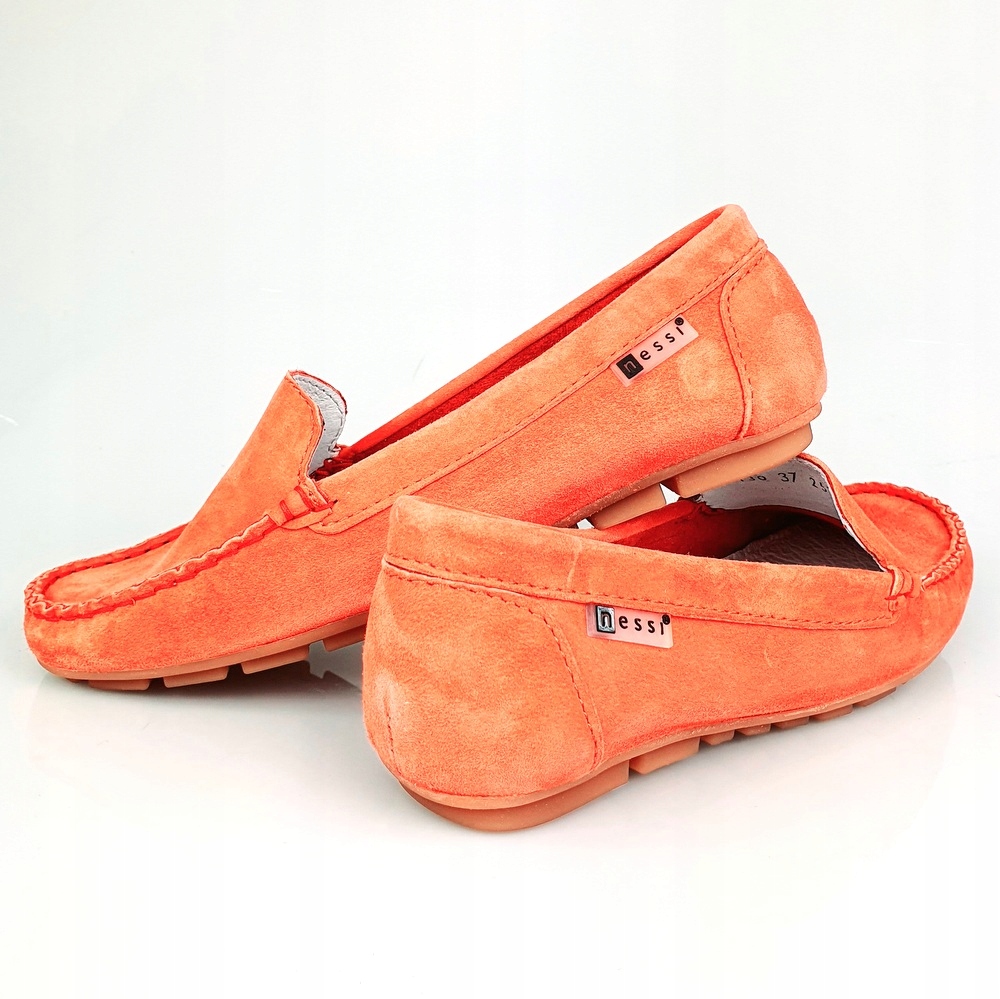 Nessi 17130 mokasyny morela pomarańcz zamsz 36 Kolor pomarańczowy