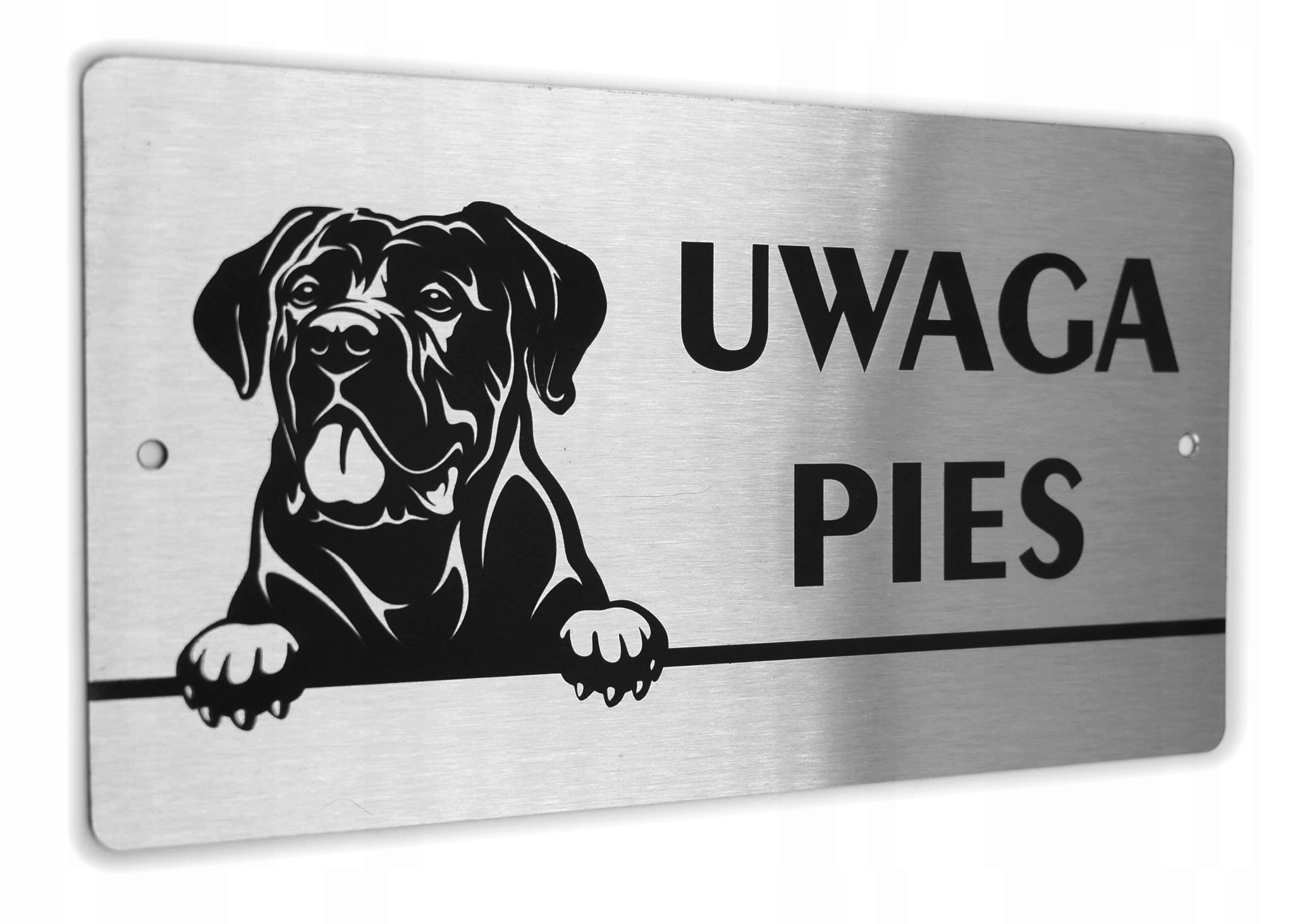 

Tabliczka Inox laser- Uwaga Pies Cane Corso