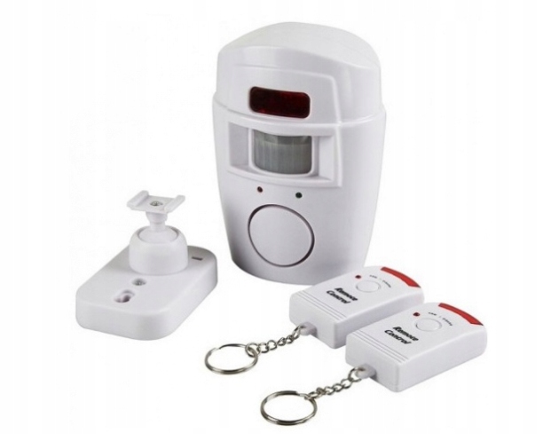 ALARM BEZPRZEWODOWY CZUJNIK RUCHU 2 PILOTY 105dB EAN (GTIN) 5902078020001