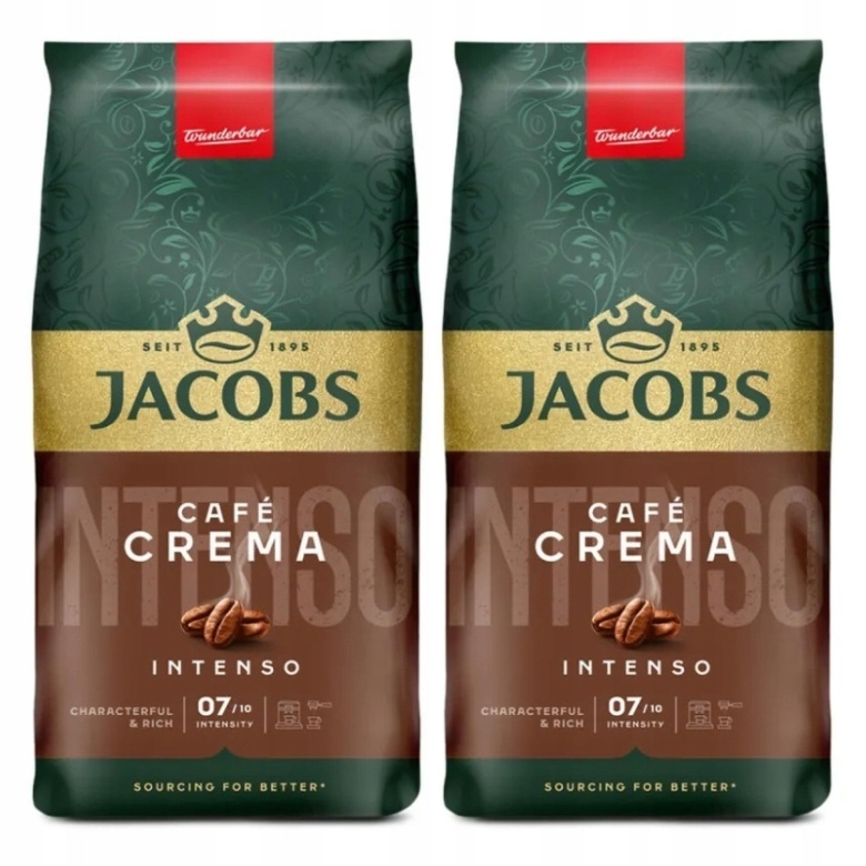 Levně Káva zrnková Jacobs Crema Intenso 2x1 kg