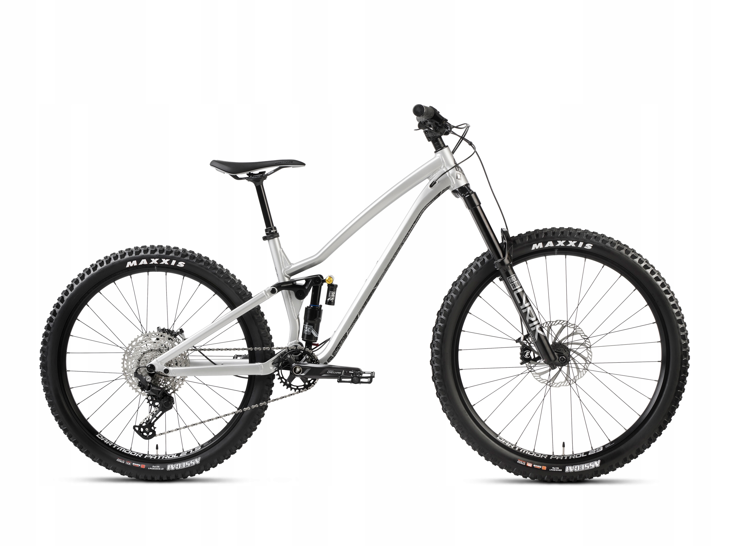 Rower Rocbird Enduro Evo przód 29"/tył 27.5" Metallic Silver M +eBon 250 zł