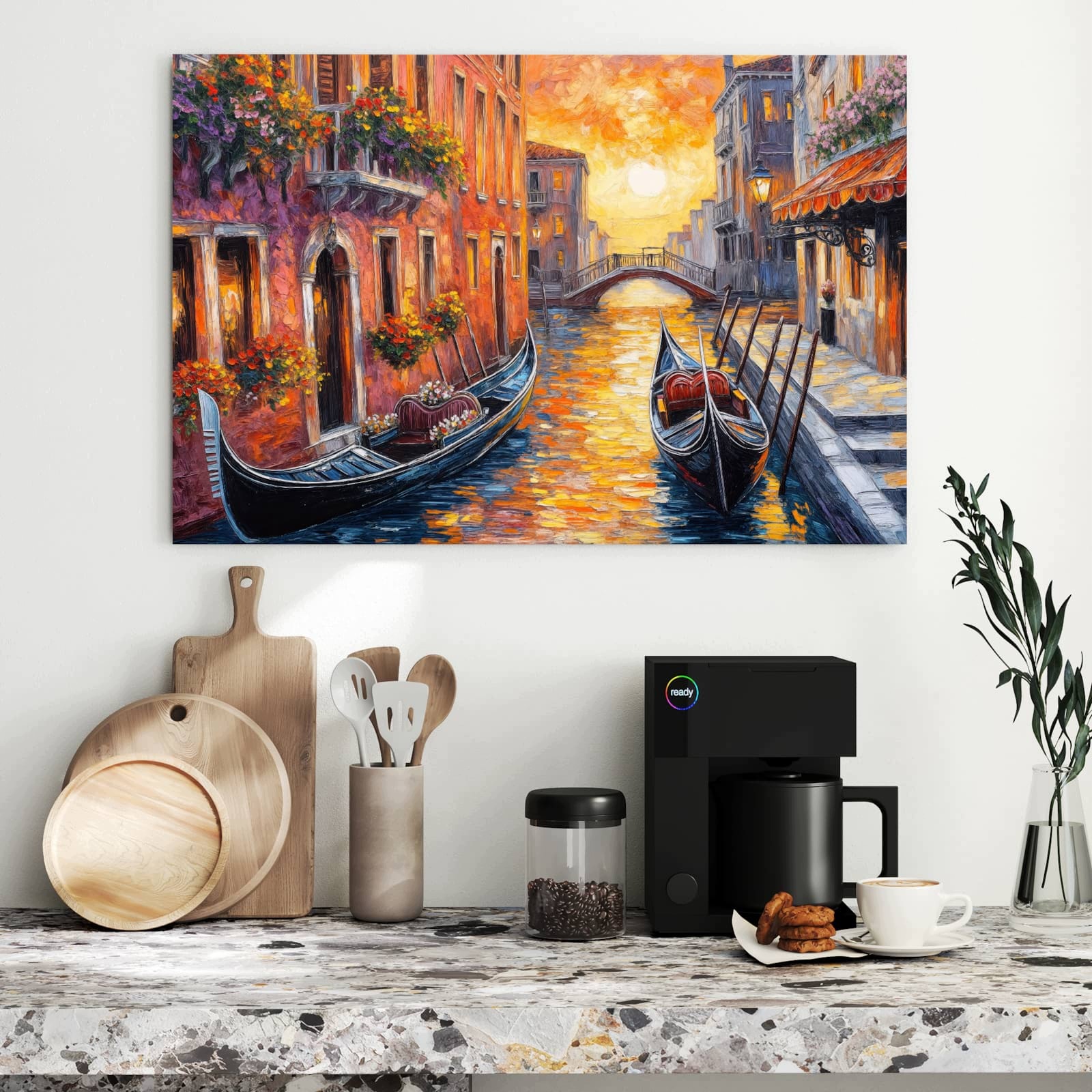 Magnetická tabule Romantické Výhled města 90 × 60 cm