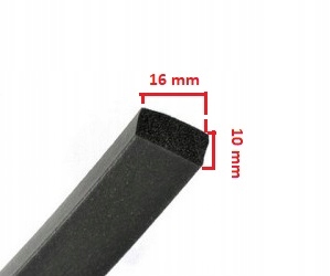 Uszczelka guma porowata EPDM 12x16 Kod producenta 12x16