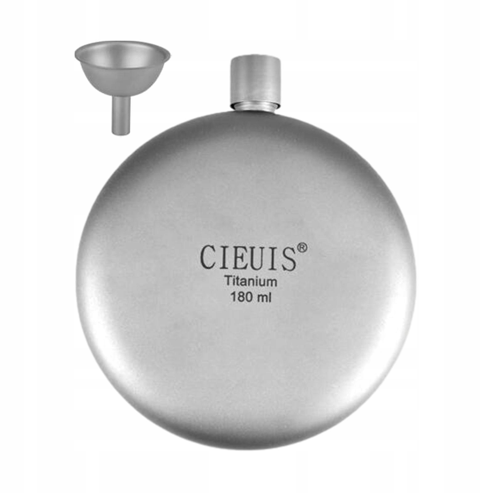Titanium Hip Flask Drink Bottle Round Lightweight Leakproof for with Funnel Marka bez marki
