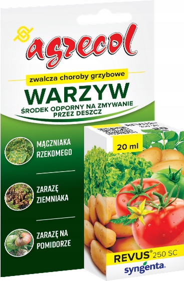 

Revus 20ml zwalcza zarazę oraz mączniaka rzekomego