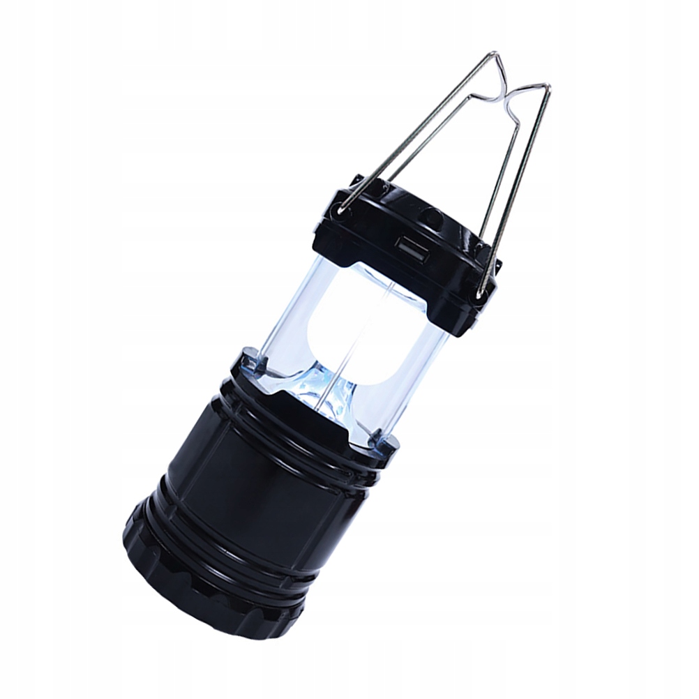 Praktyczna Lampa Solarna Do Namiotu Na Biwak Czarna