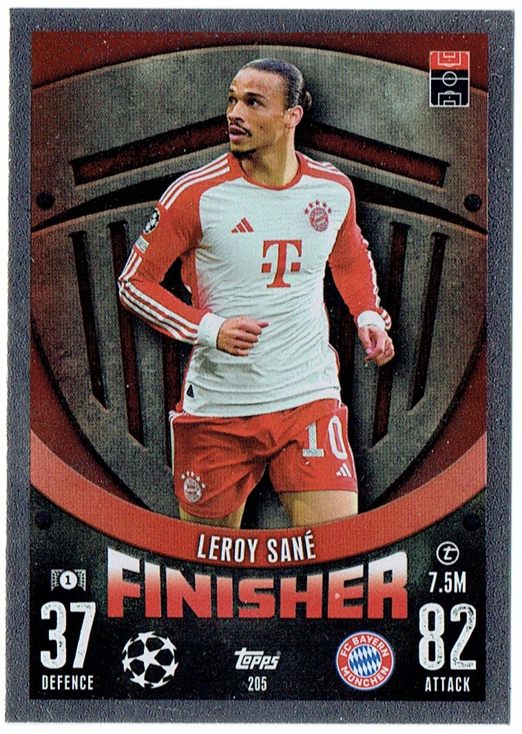 Topps Match Attax 2023-2024 Finisher 205 Leroy Sane Bayern Munchen
