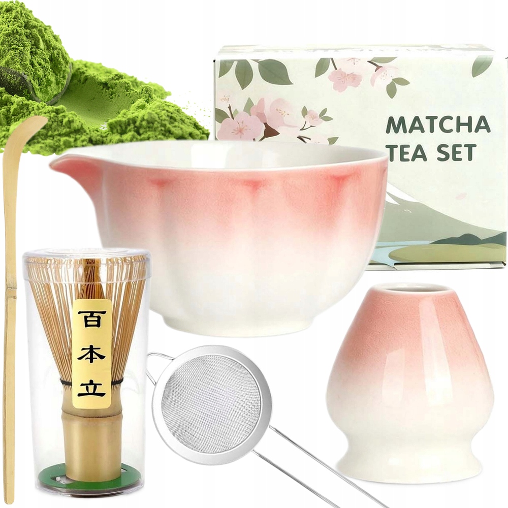 Dárková sada na čaj matcha šálek metla podstavec lžička