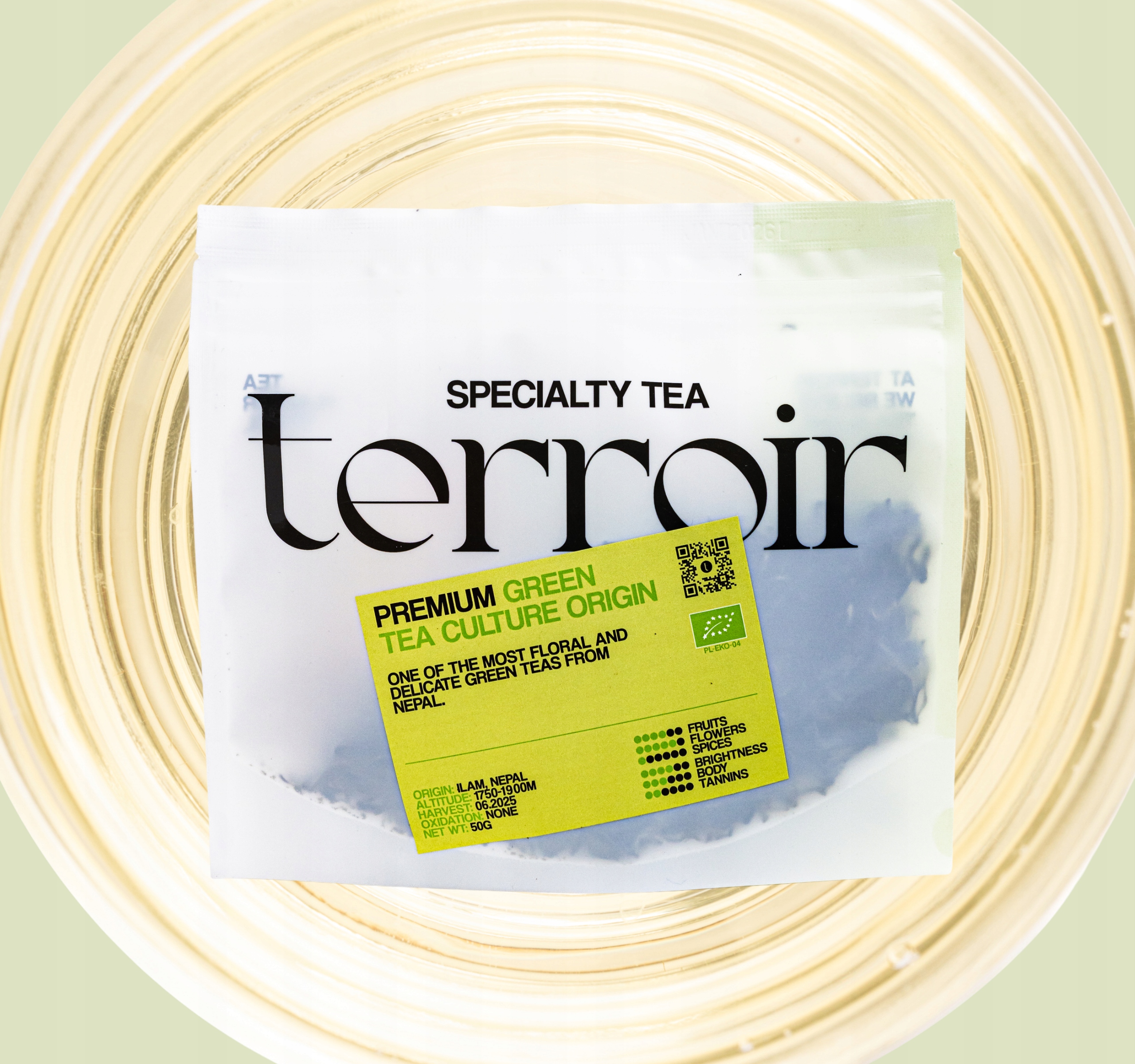 Levně Čaj Zelený Premium Green z ekologického zemědělství v Himalájích, 50 g