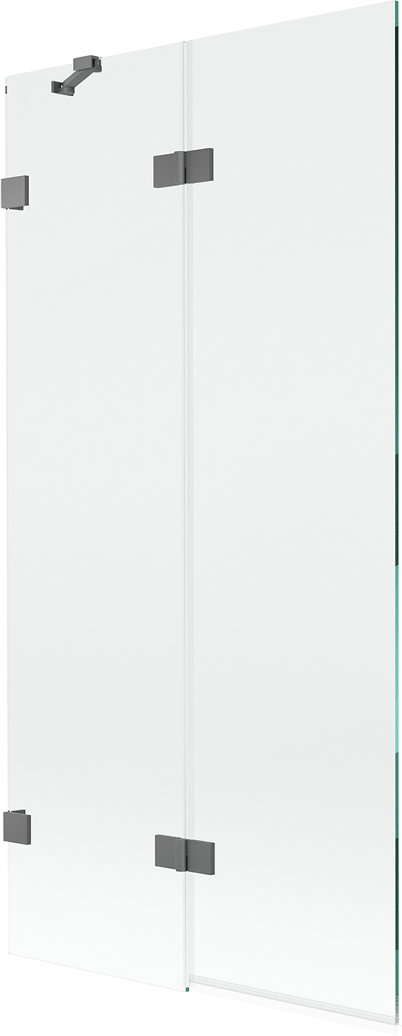 Mexen Lunar vanová zástěna dvoukřídlá levá 90 x 150 cm, transparentní, gun