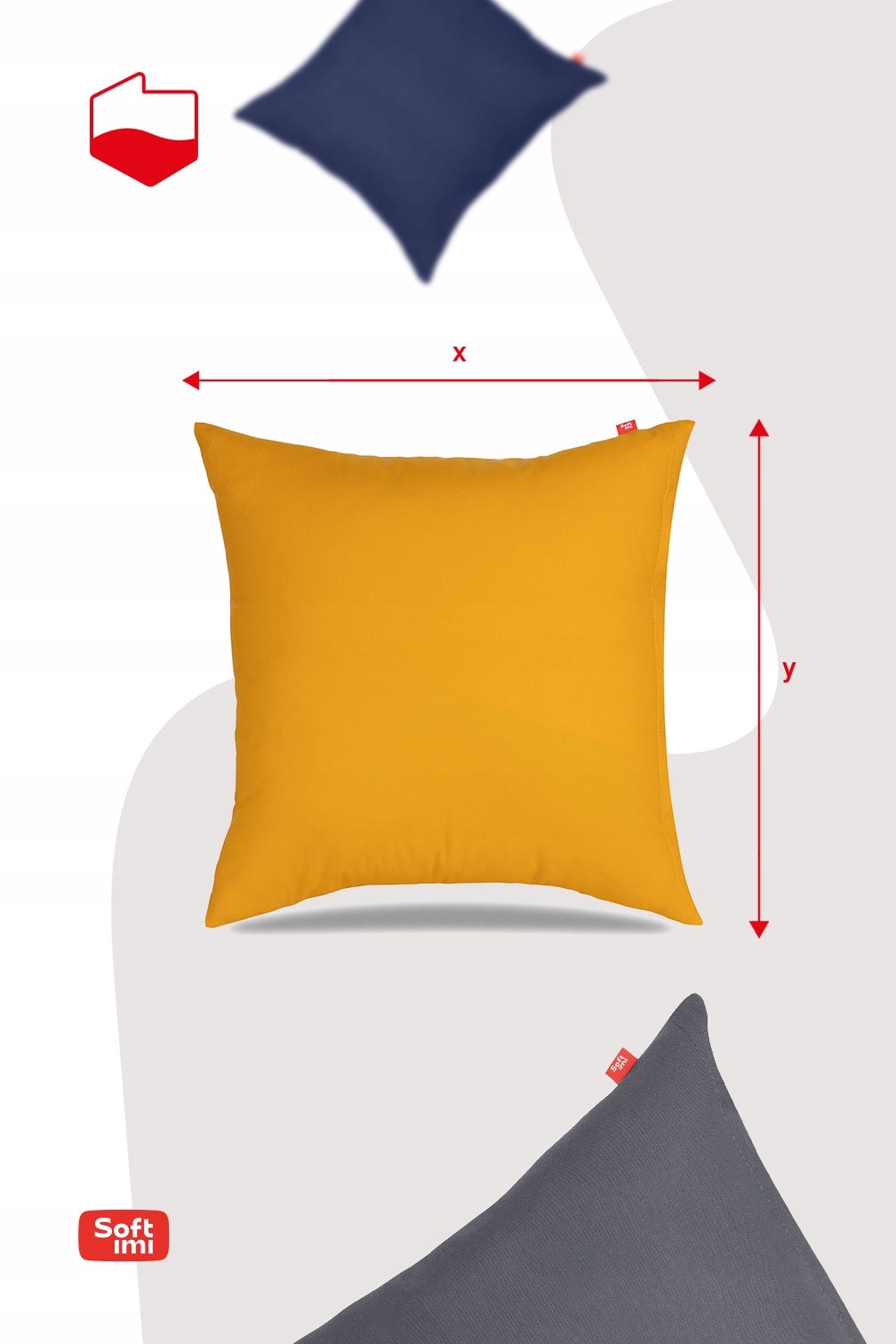 POSZEWKA NA PODUSZKĘ 40X40cm JASIEK BAWEŁNA 100% OZDOBNA BAWEŁNIANA POLSKA Marka Softimi