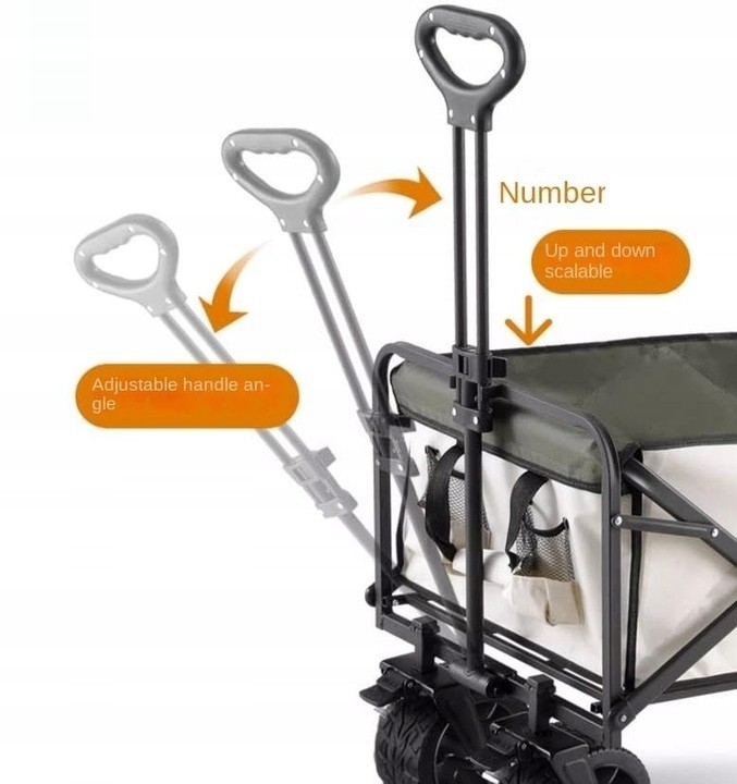 WÓZEK SKŁADANY NA KÓŁKACH TRANSPORTOWY WÓZ RĘCZNY DUŻA POJEMNOŚĆ PRZYCZEPKA EAN (GTIN) 5906703000840