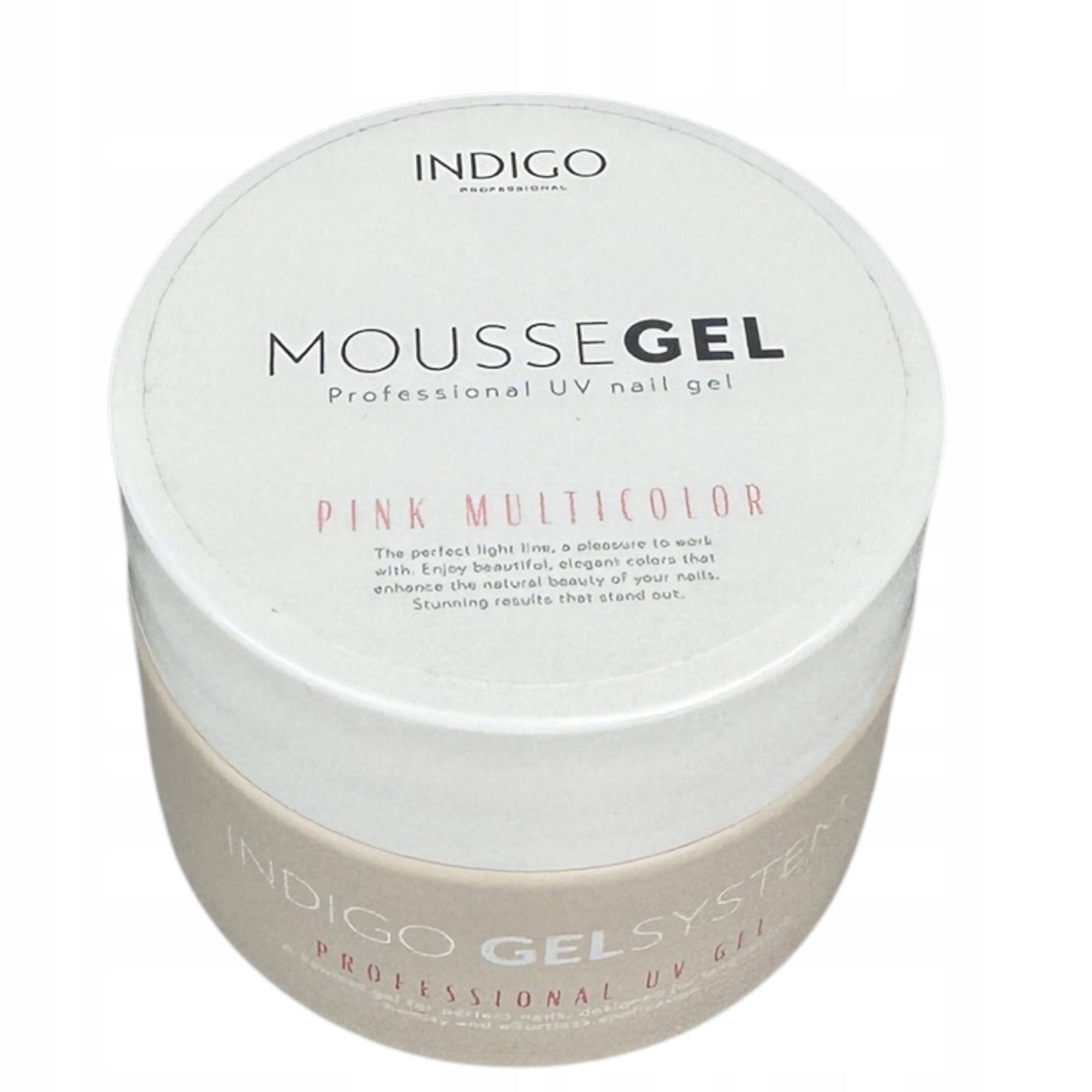 Indigo żel budujący Mousse Gel Pink Multicolor 50g