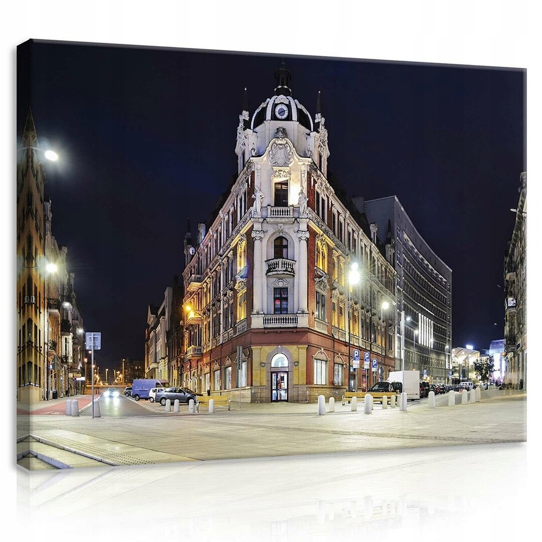 Obraz 100x75 Světla města v noci, moderní styl do obývacího pokoje
