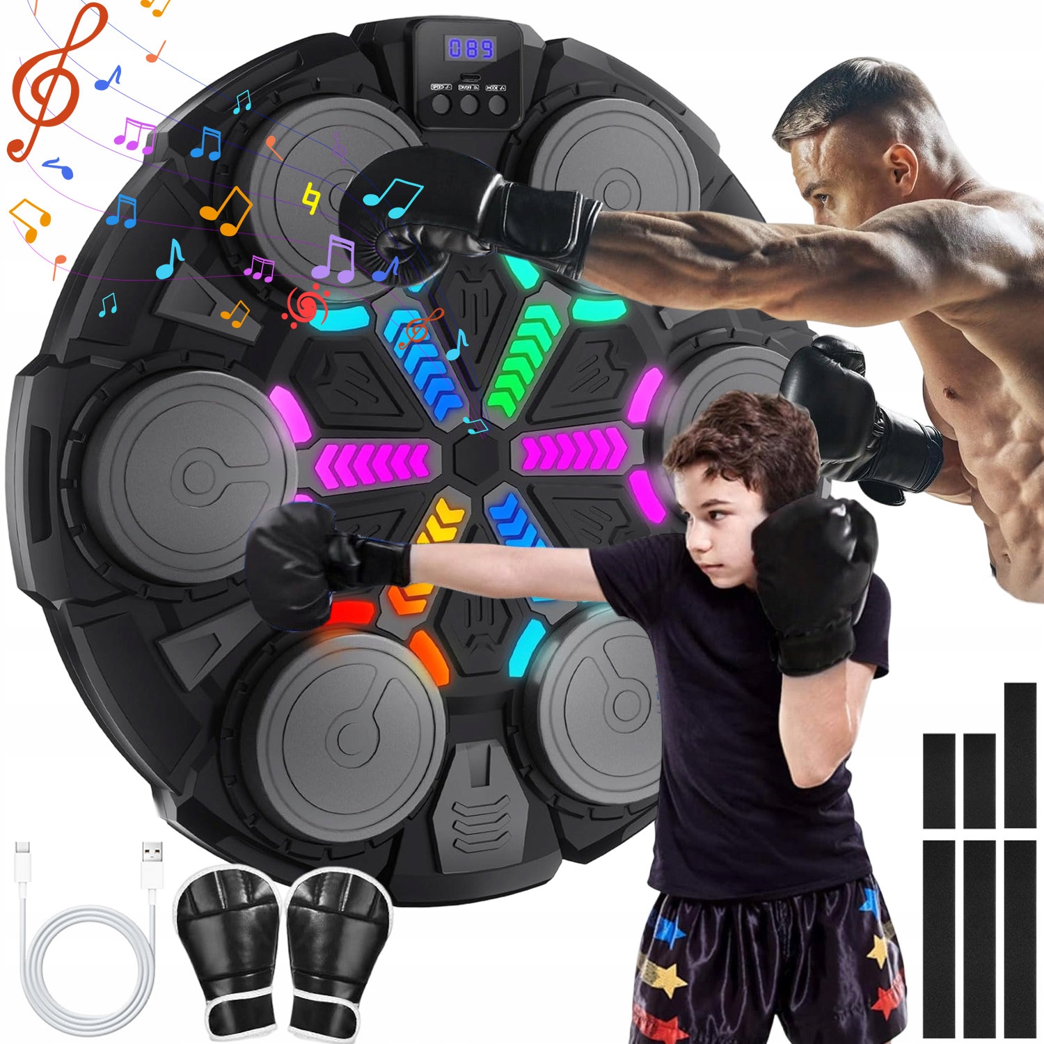 Inteligentní Hudební Bluetooth Boxer Dospělí A Děti 3 Režimy S Rukavicemi
