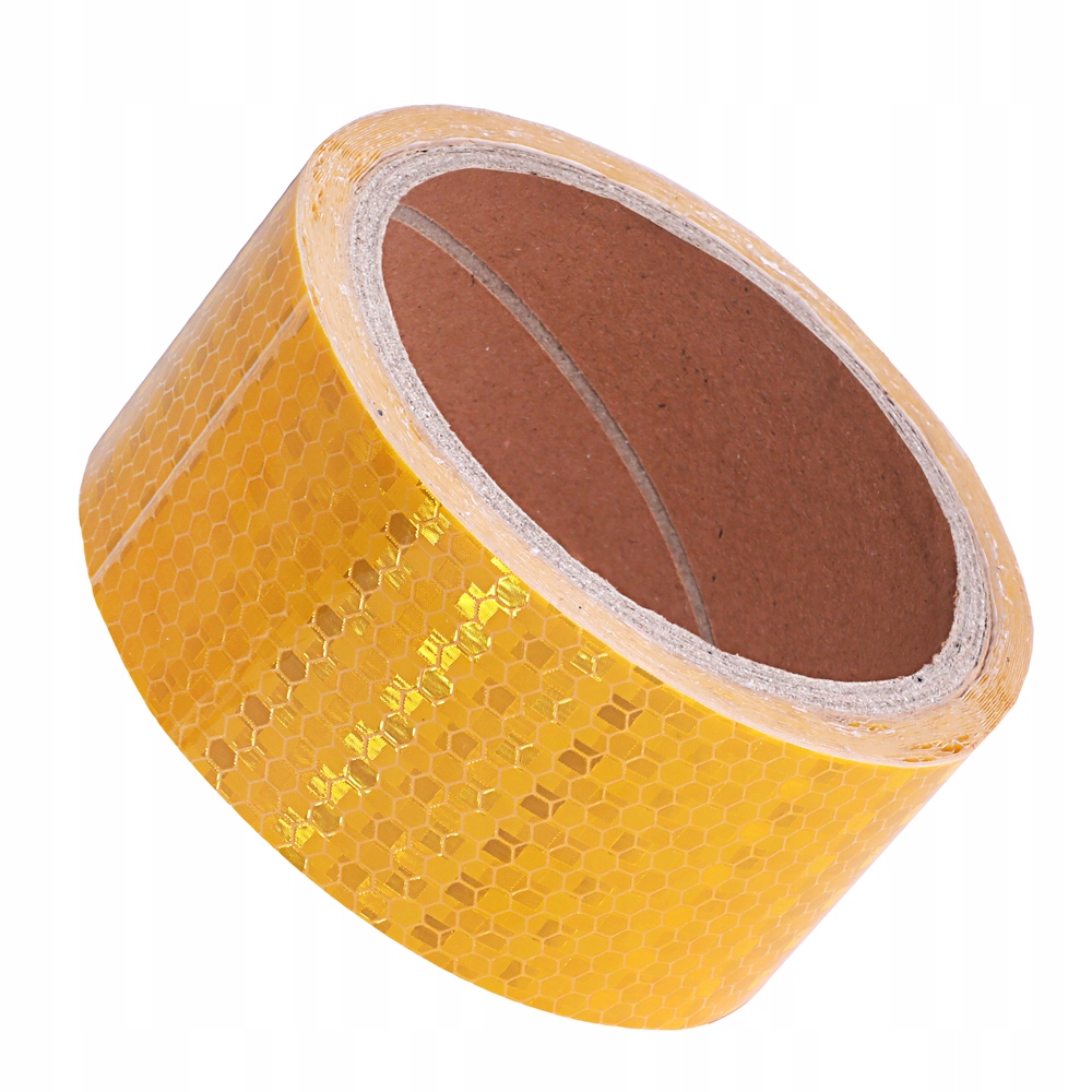 TAŚMA ODBLASKOWA SAMOPRZYLEPNA KONTUROWA PLASTER MIODU ŻÓŁTA 5m