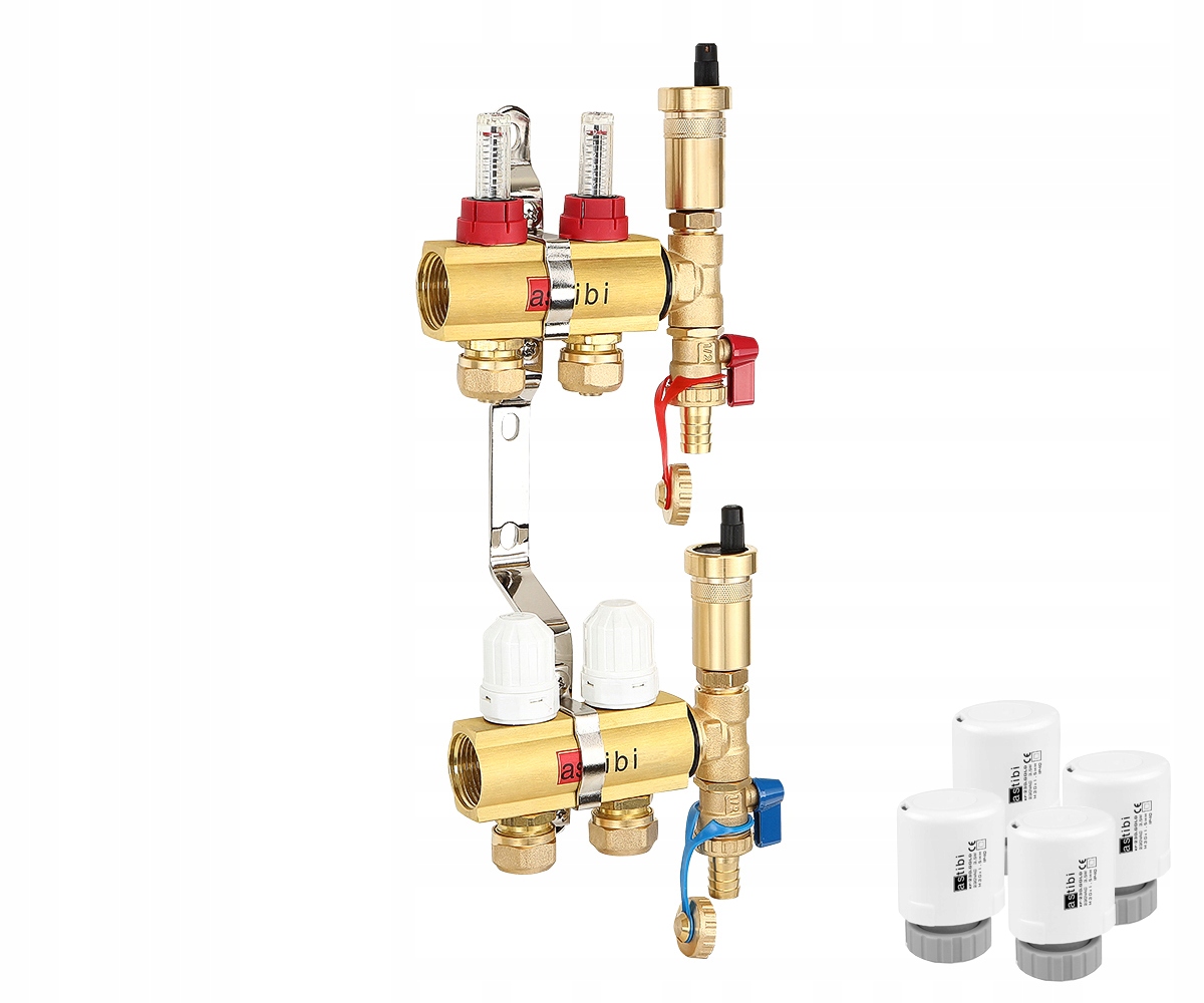 Rozdělovač 2 Podlahového Vytápění Pohony