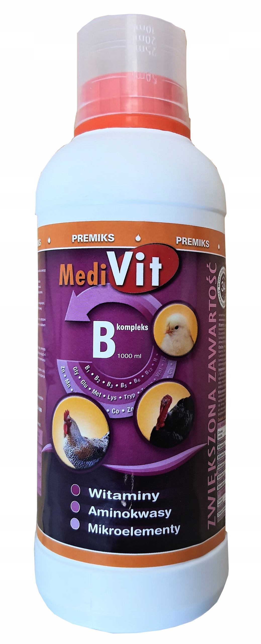 MEDIVIT B KOMPLEKS witaminy aminokwasy mikroelementy 1L