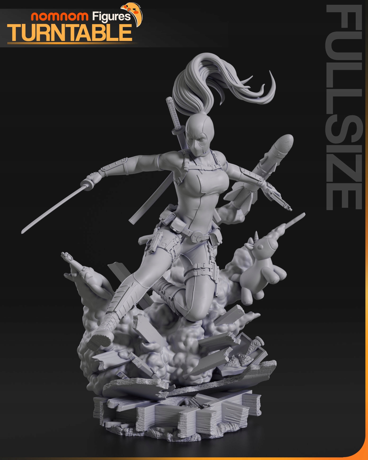 Figurka Lady Deadpool Mini NomNom Figures 3D tisk 14K Dárek