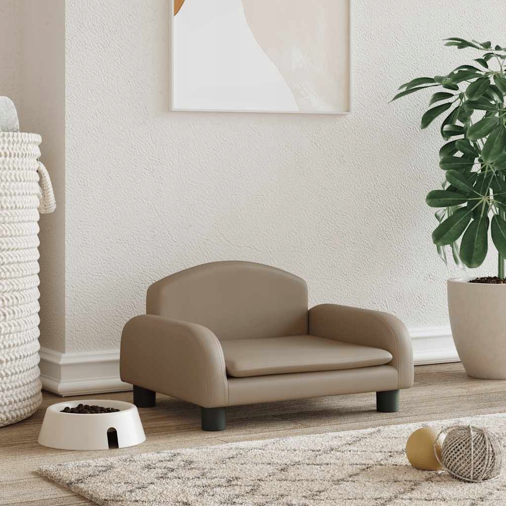 Levně Fionshop 262671491 Pelíšek pro psy cappuccino 50 x 40 x 30 cm umělá kůže