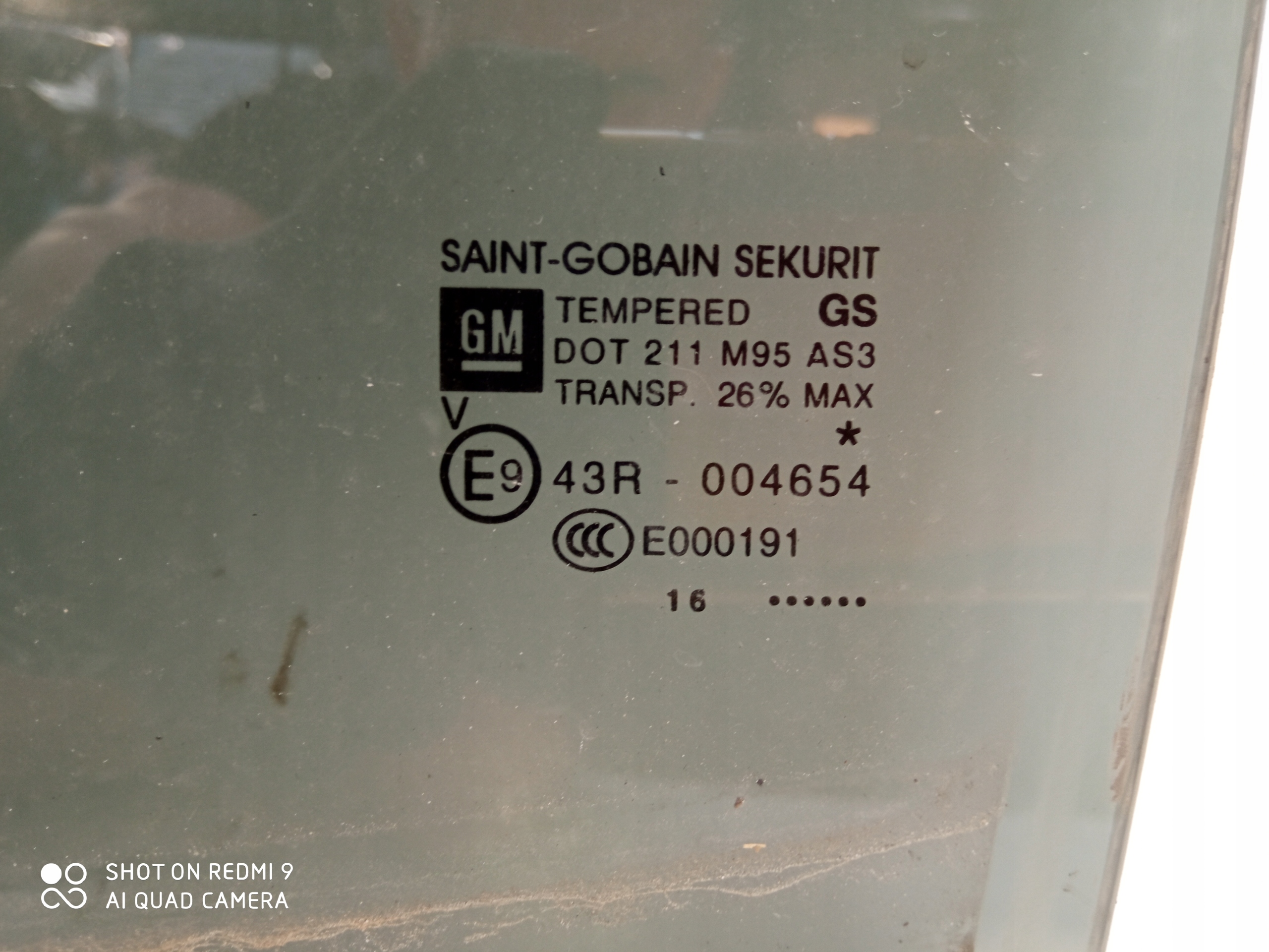 OPEL MOKKA X window door left rear part DUZA 16R