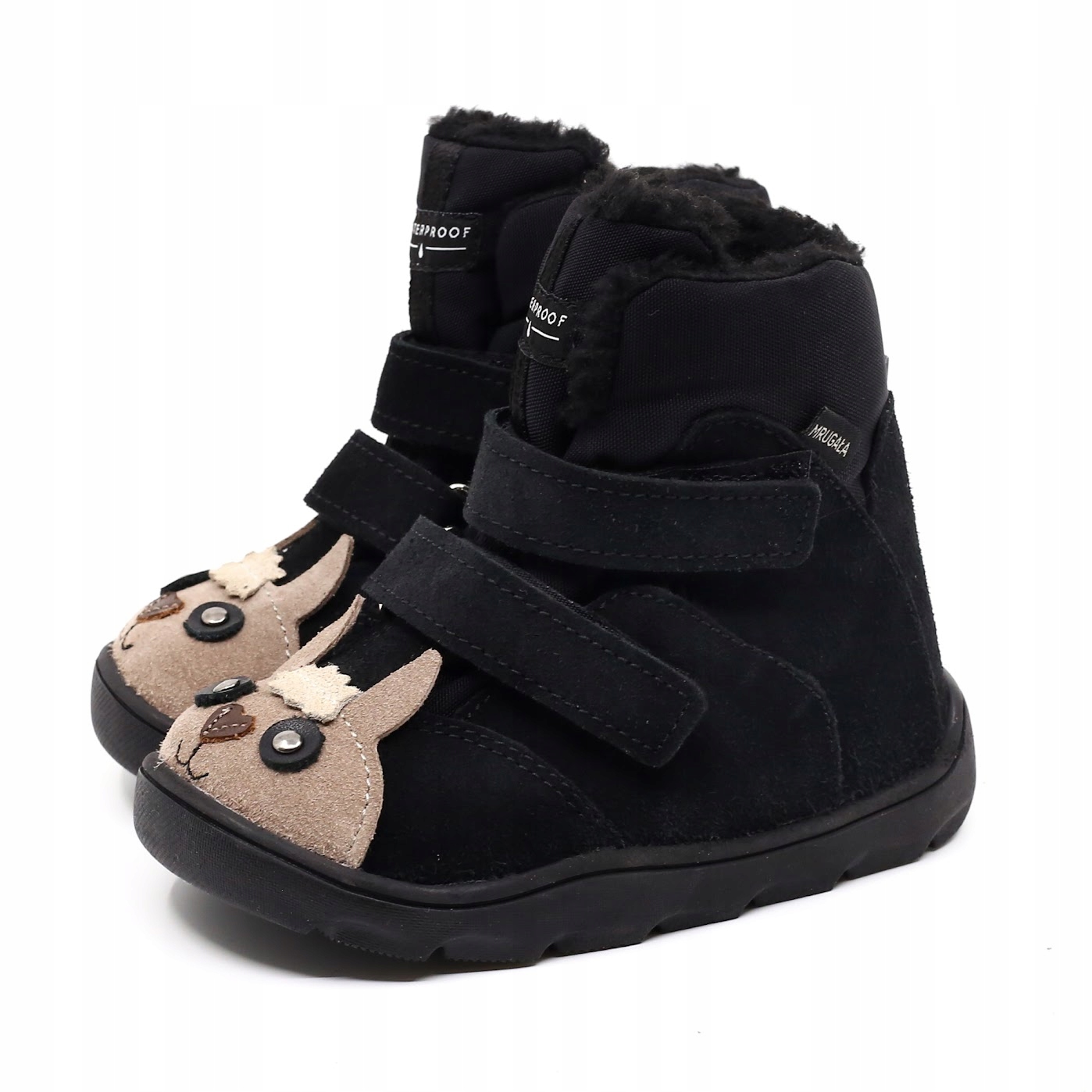 Mrugała trzewiki zimowe barefoot Heli alpaca black 26