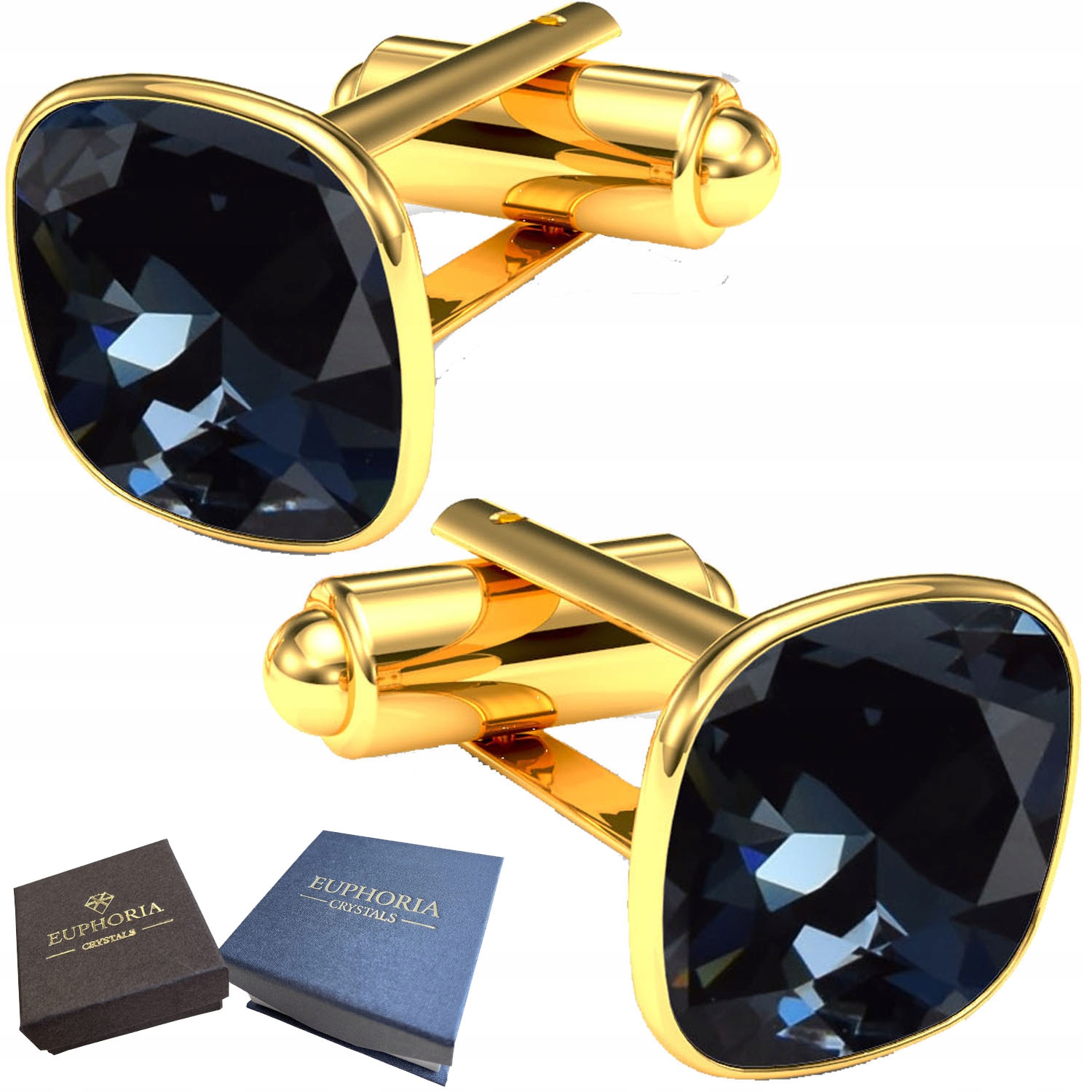 Pozlacené stříbrné sponky Křišťál jako Dárek pro kamaráda kamarádky