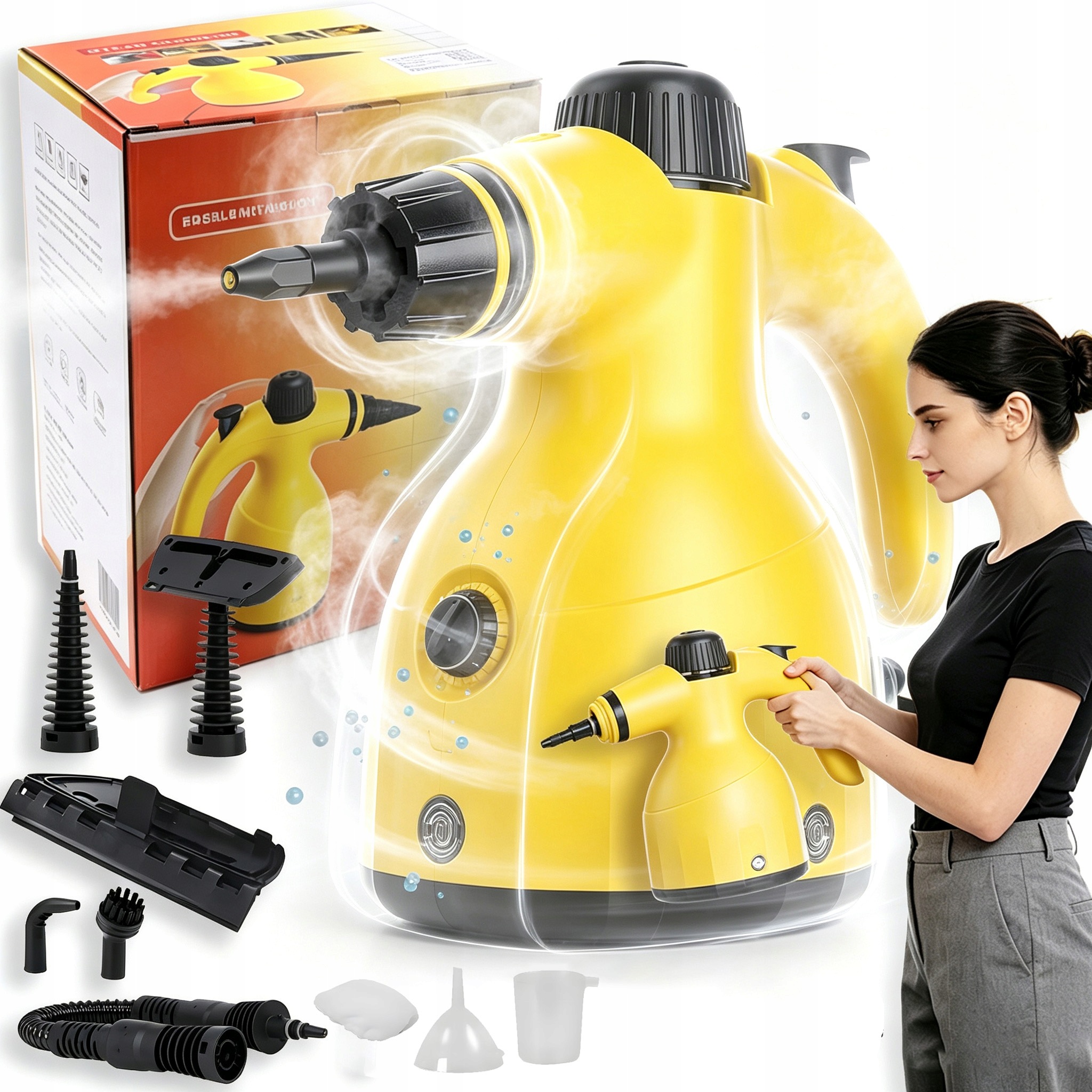 Parní Čistič 3 Bary Výkon 1000 W Pro Okna, Spáry, Skvrny Na Čalounění