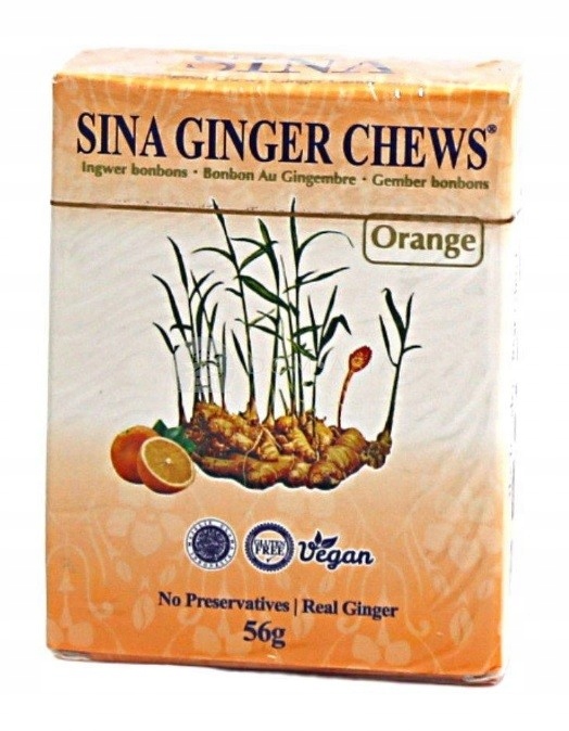 

Cukierki imbirowe z pomarańczą 56 g Sina Vegan