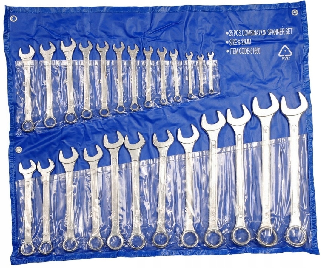 

Klucze Płasko Oczkowe 6-32mm 25szt Zestaw Vorel