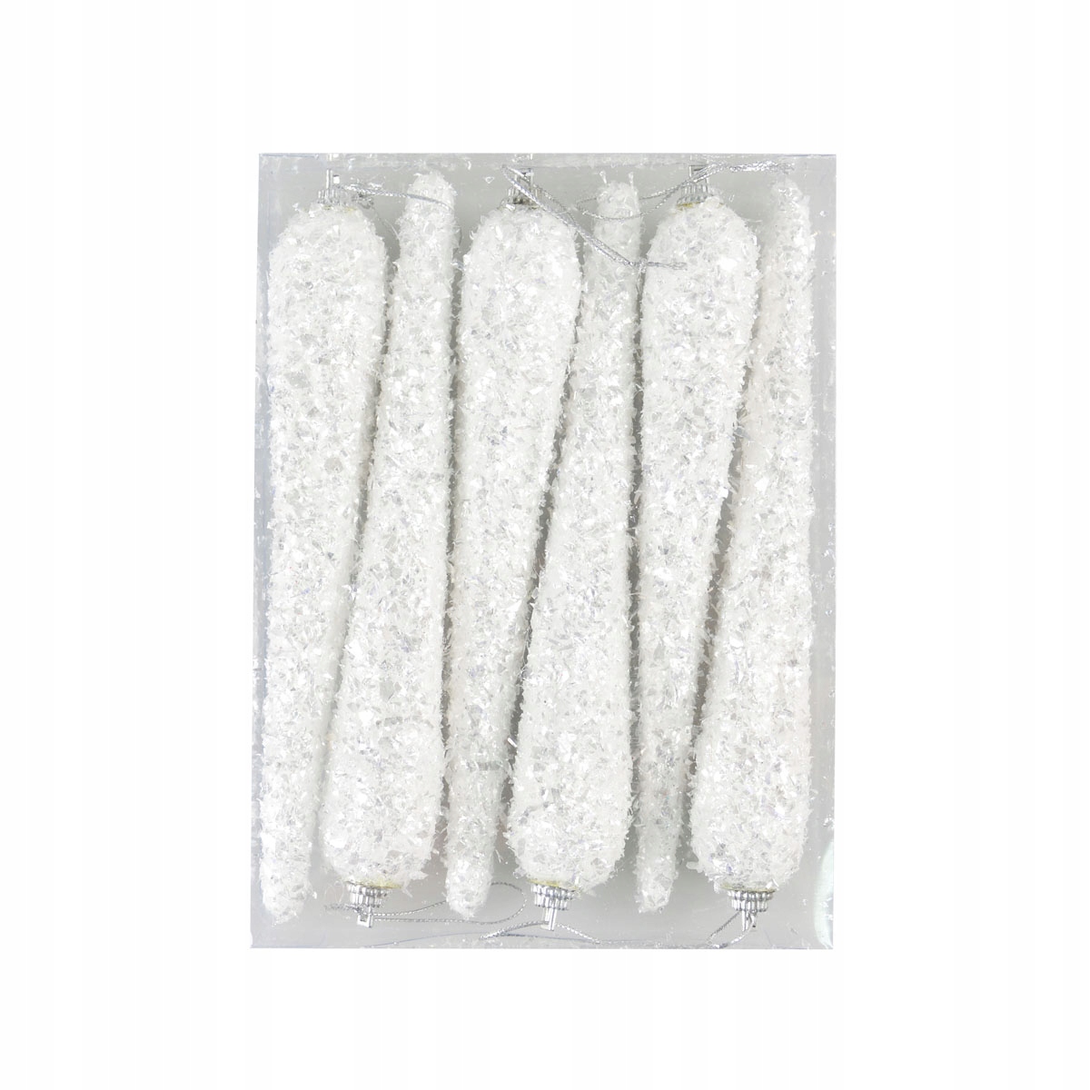 

Zawieszki Świąteczne Sople Posrebrzane 6 szt. 16cm