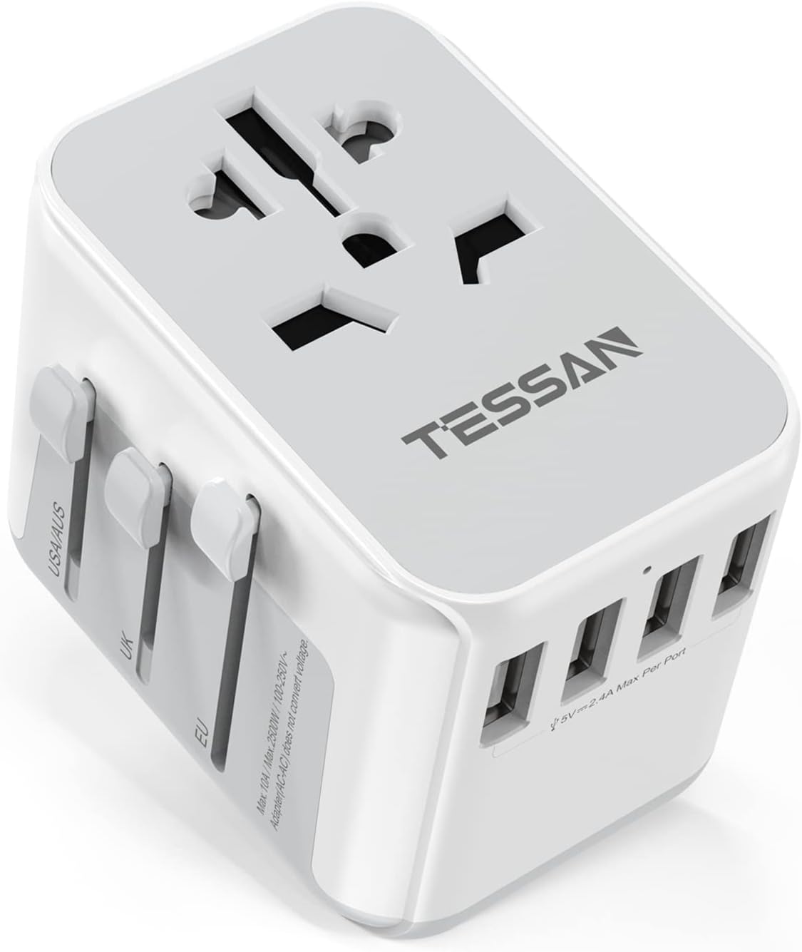 Tessan Cestovní adaptér pro celý svět s 4 Usb porty