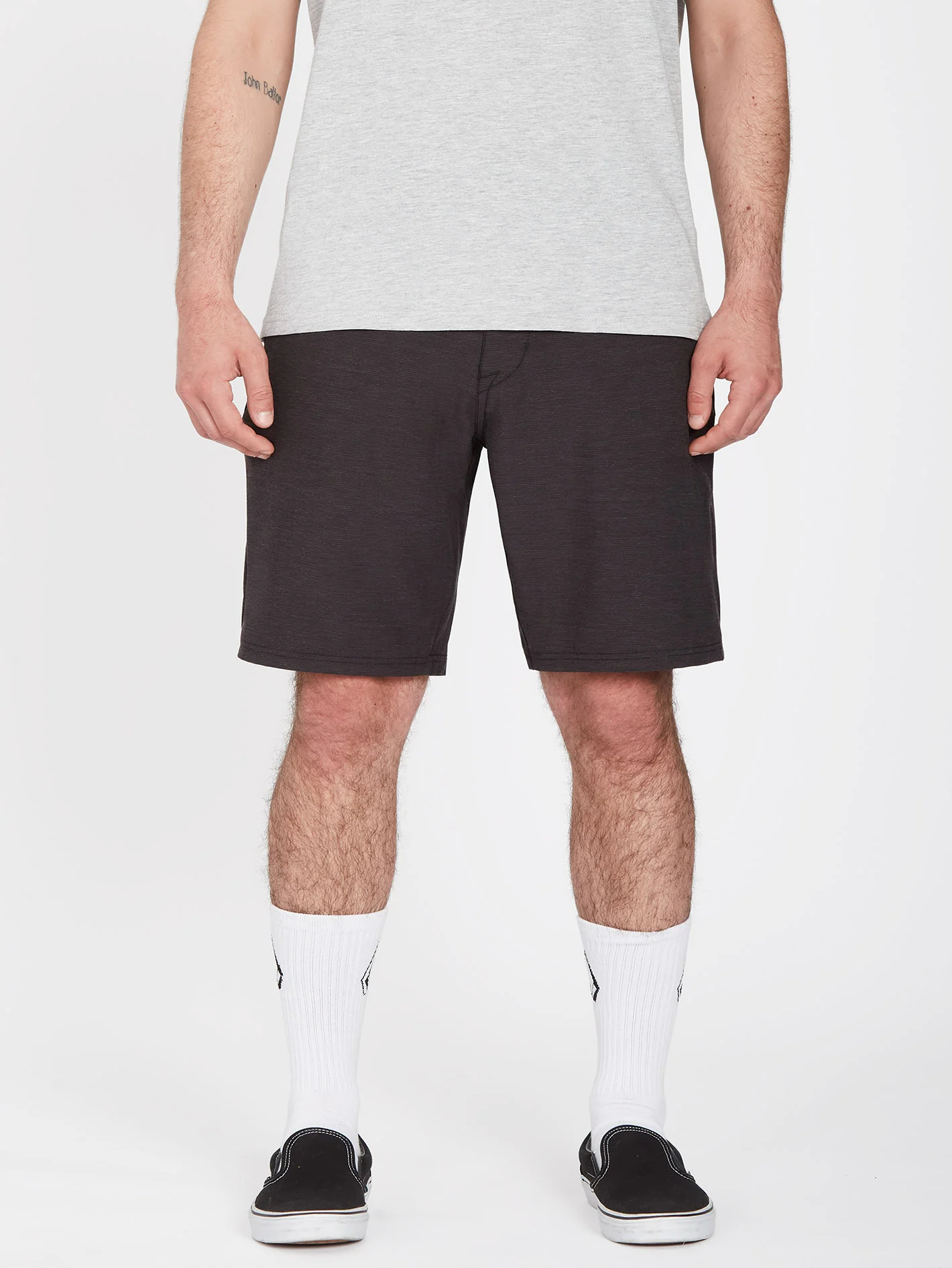 Volcom Černé Kraťasy S Vzorem (36)