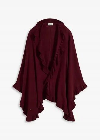 PONCHO Z FALBANAMI__UNIWERSALNY