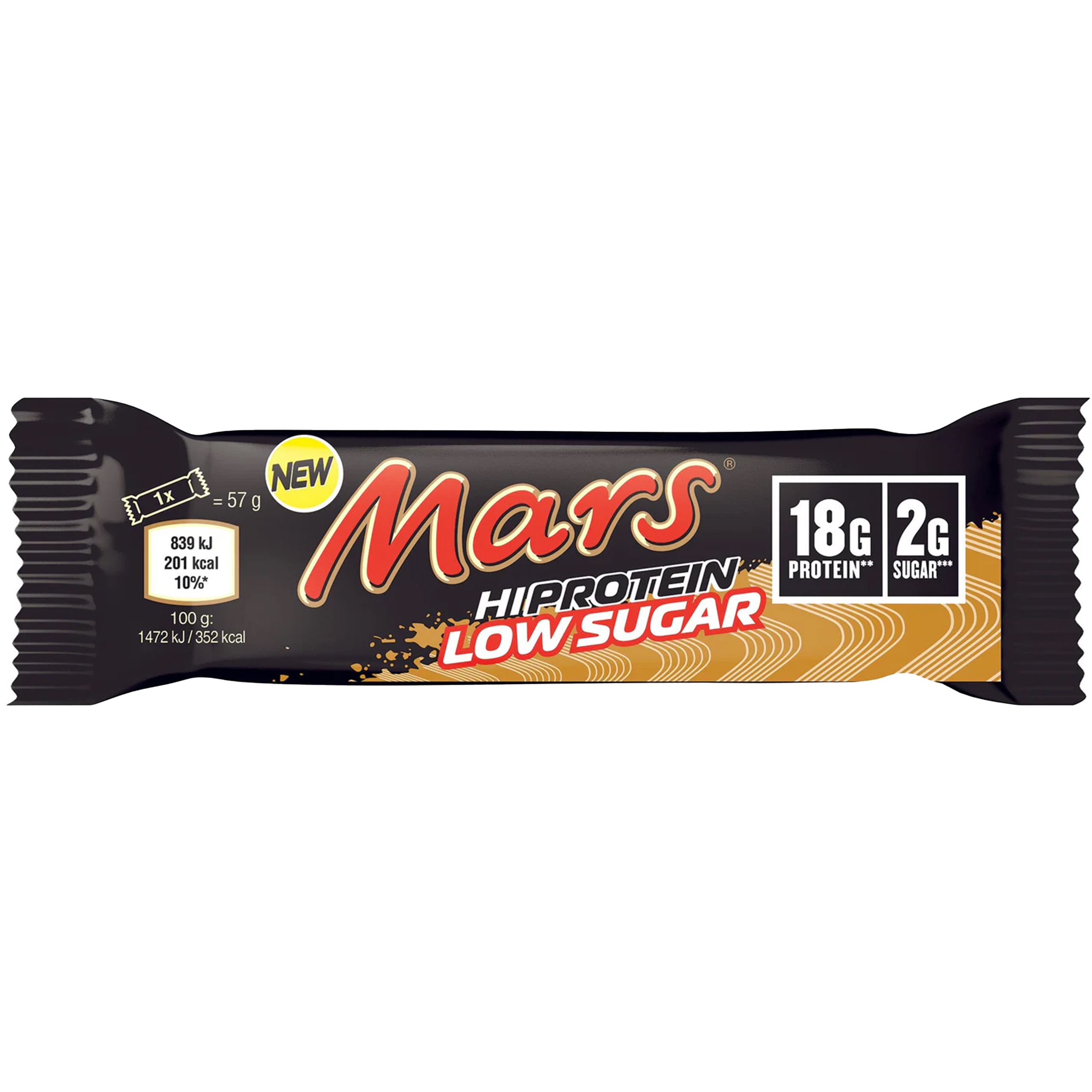 Mars Hi Protein Low Sugar 57 g čokoládovo-karamelová příchuť proteinová tyčinka