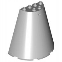 

Lego 47543 Dach Wieży 8x4x6 szary jasny Nowy (10g)