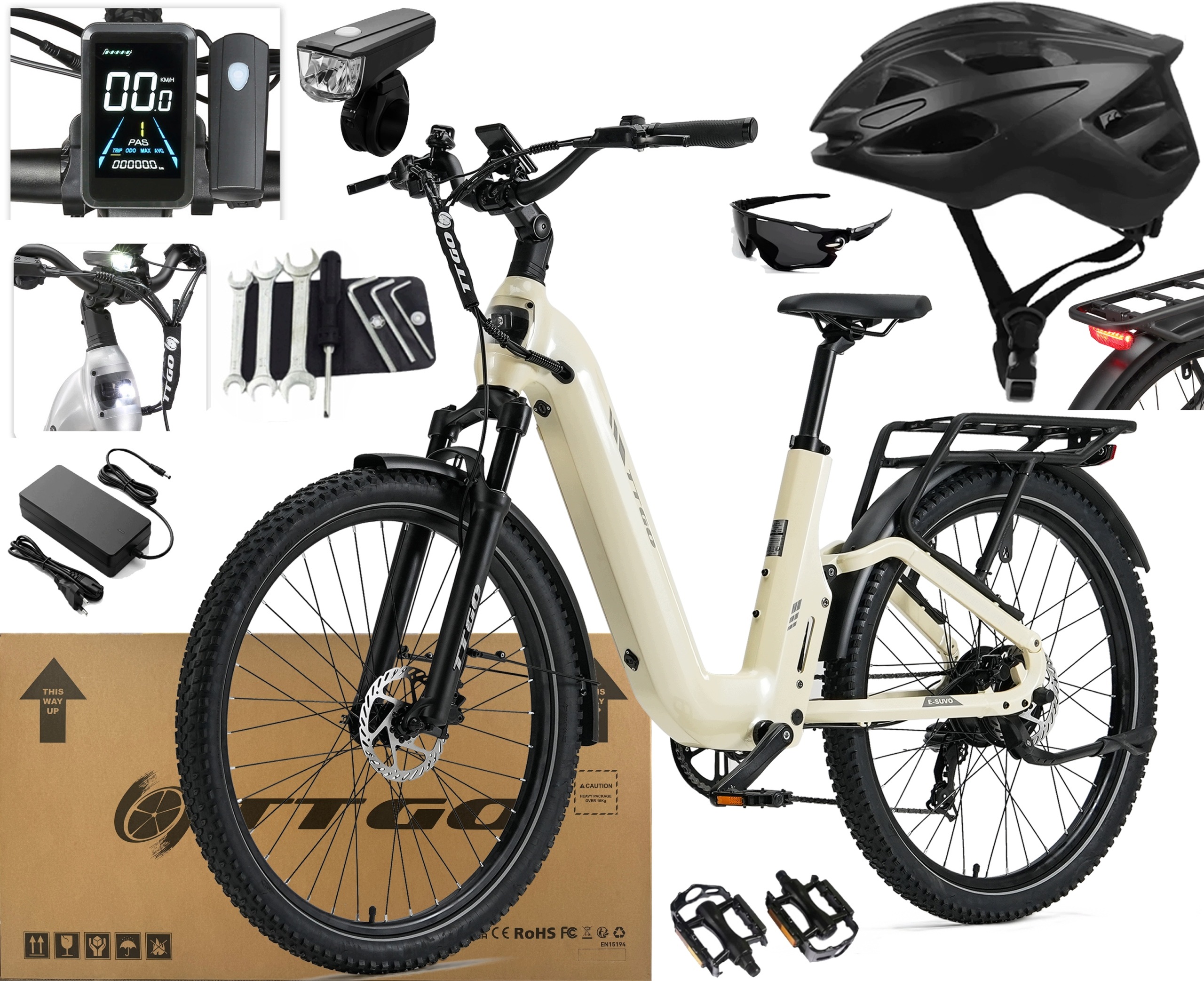 Ttgo E-suvo Elektrokolo 250W 70NM 25KM/H 48V 15Ah 120KM Dárky