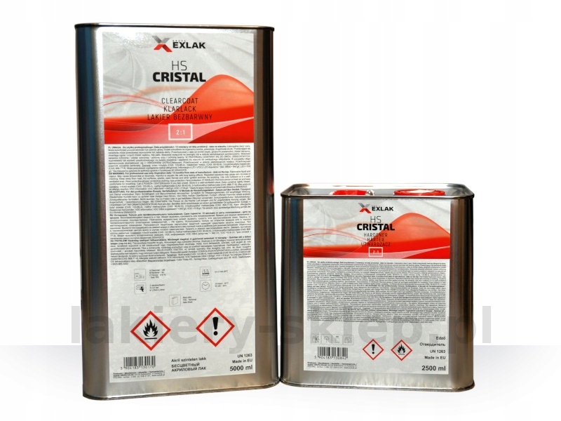Bezbarvý lak Hs Cristal Utw. (7,5L) Exlak