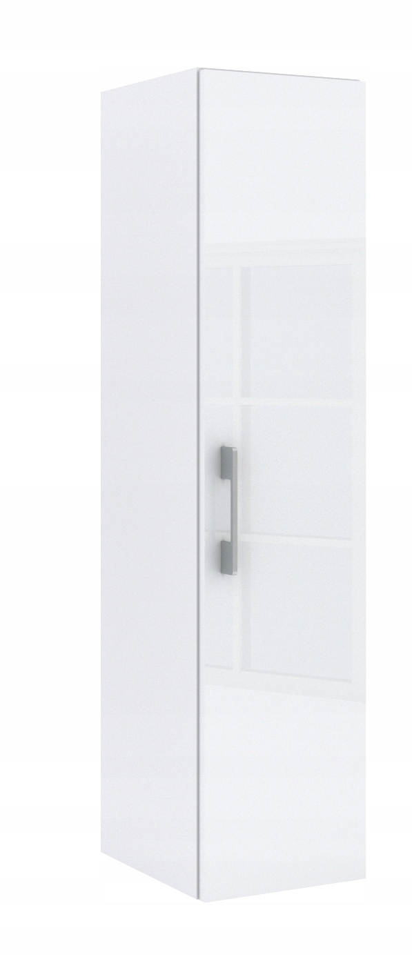 SZAFKA ŁAZIENKOWA WISZĄCA BIAŁA POŁYSK 1D 30 CM
