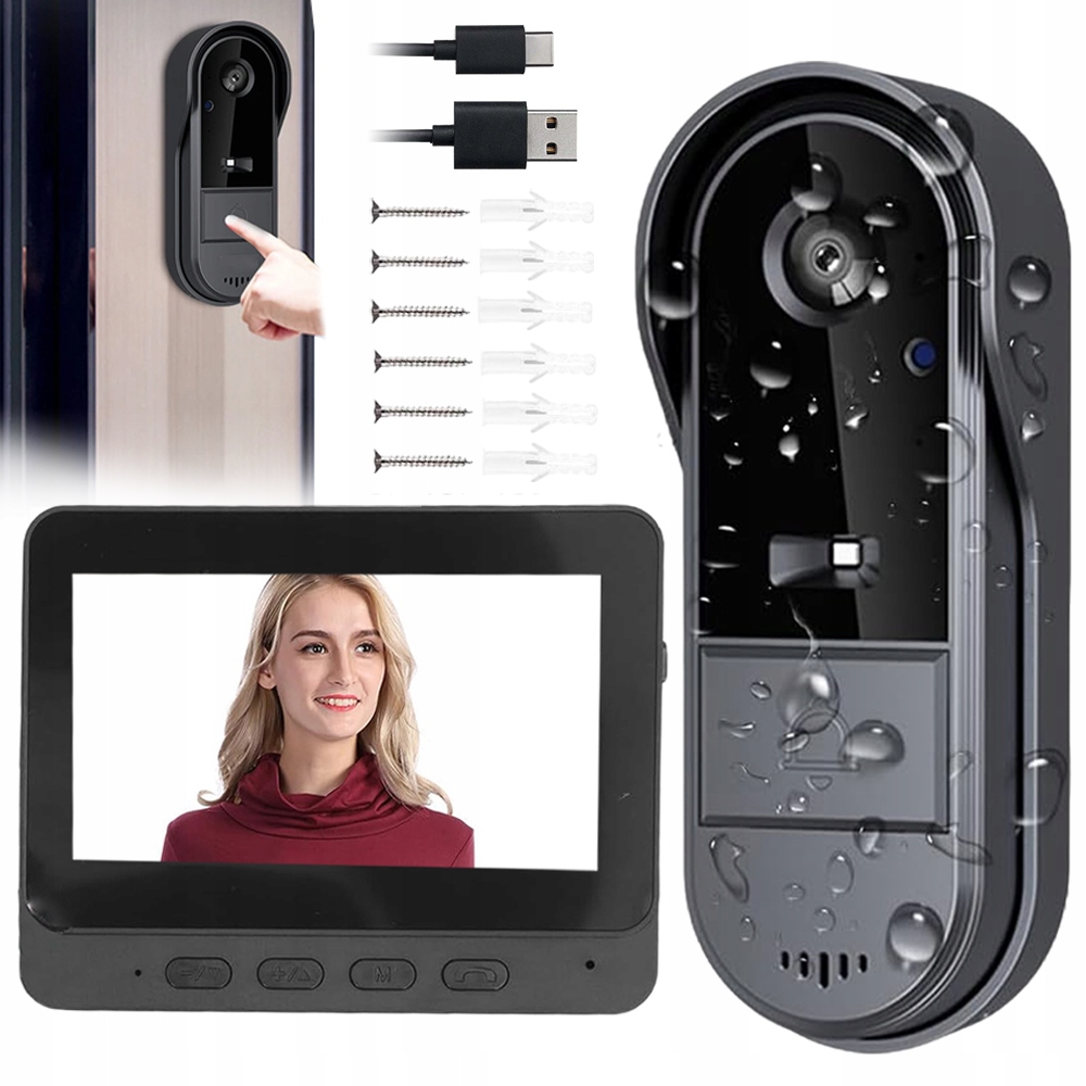 Videovrátnik Hd 480P Hd Kamera Smart Video Bluetooth Obojsmerná Komunikácia