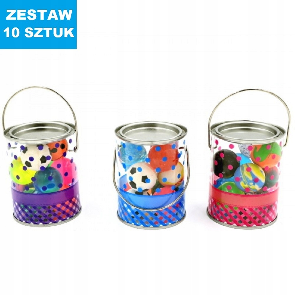 

Piłeczki Kauczukowe "wiaderko" 10 szt.