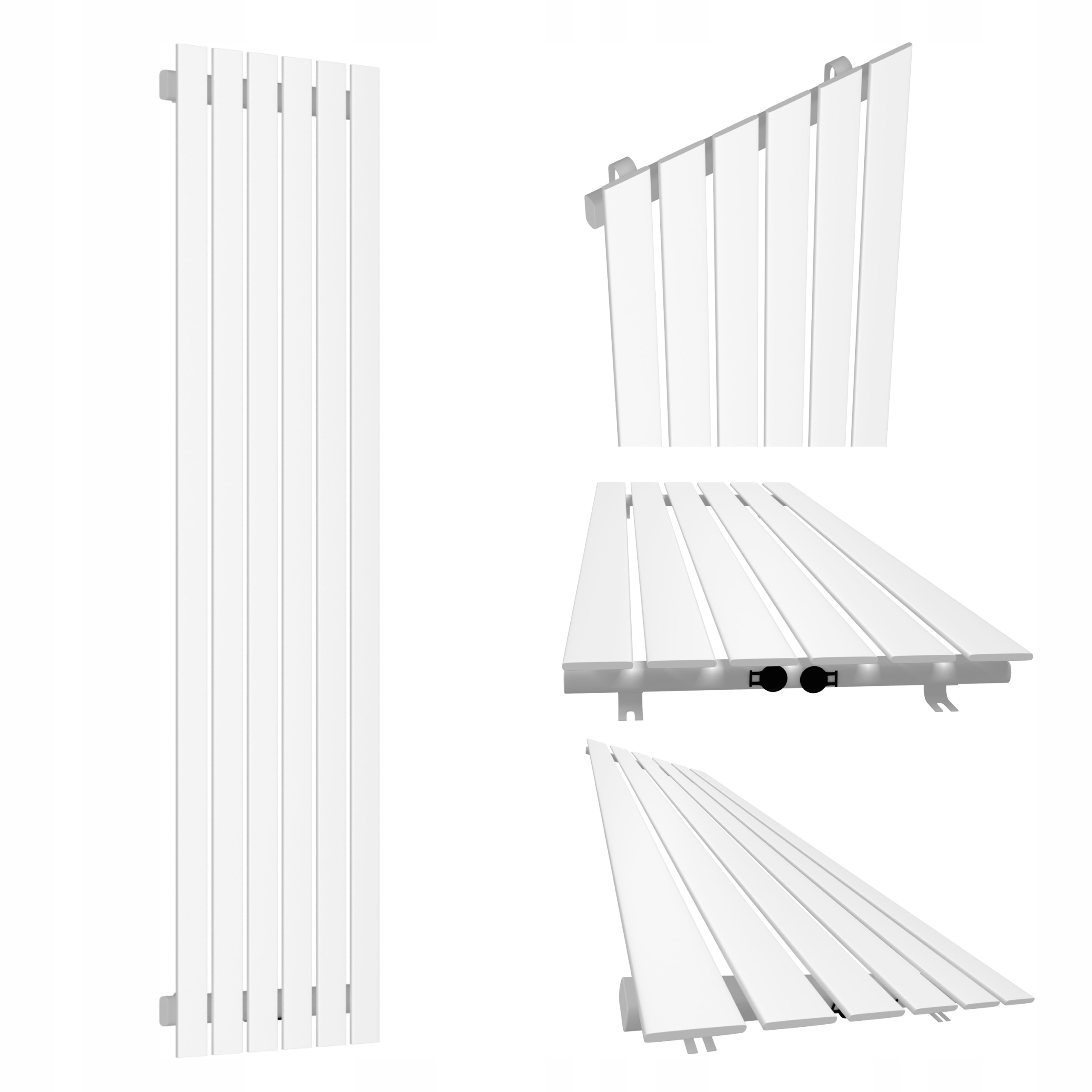 Dekorativní radiátor 180x45 BELLO-R-S-Bílý Matný Hladký