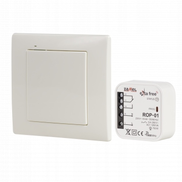 Nadajnik i odbiornik 1 kan. zestaw RZB-01 ZAMEL Zasilanie sieciowe