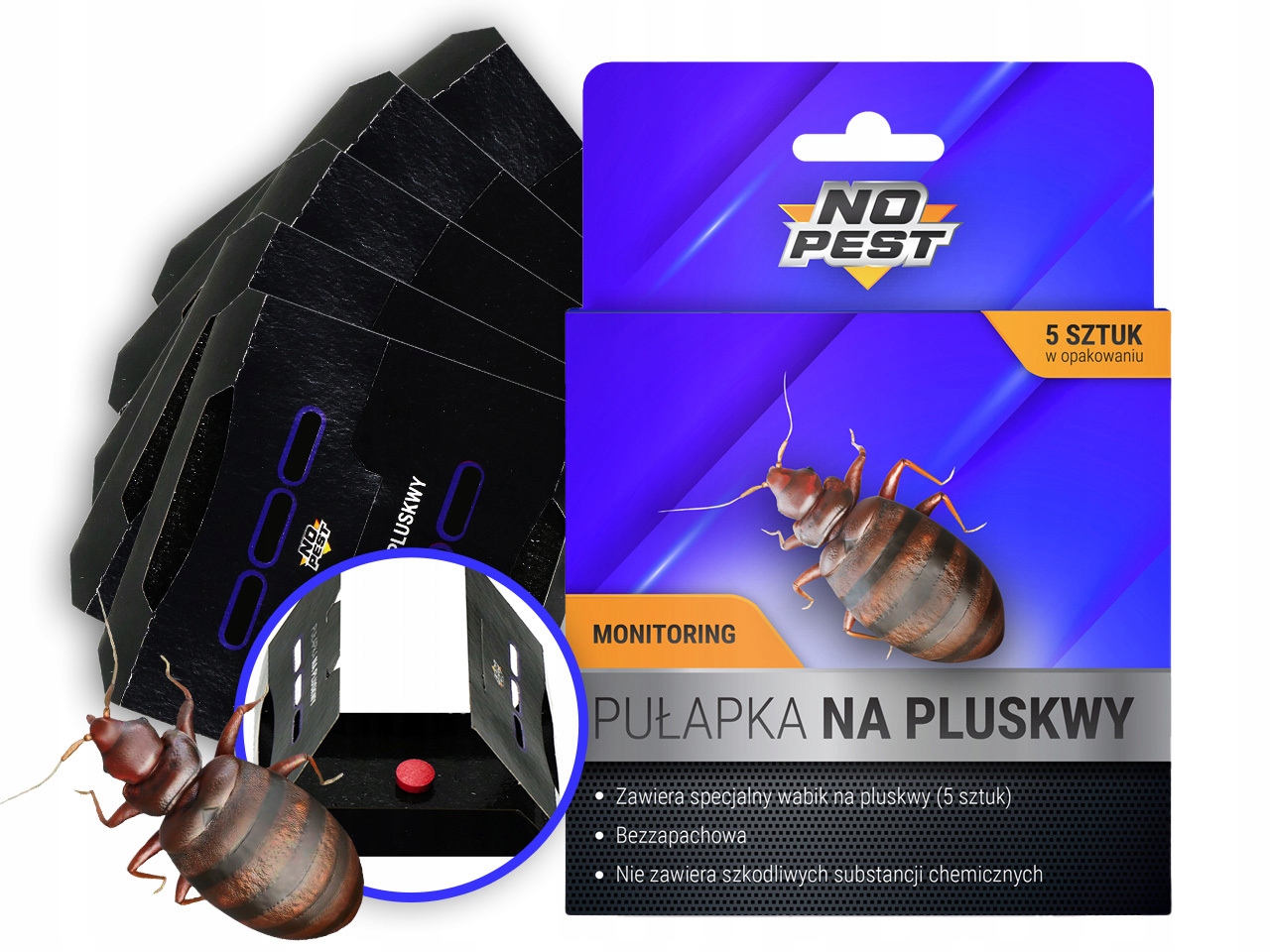 

Silna Pułapka Lep Preparat Na Pluskwy Wabik 5 Szt