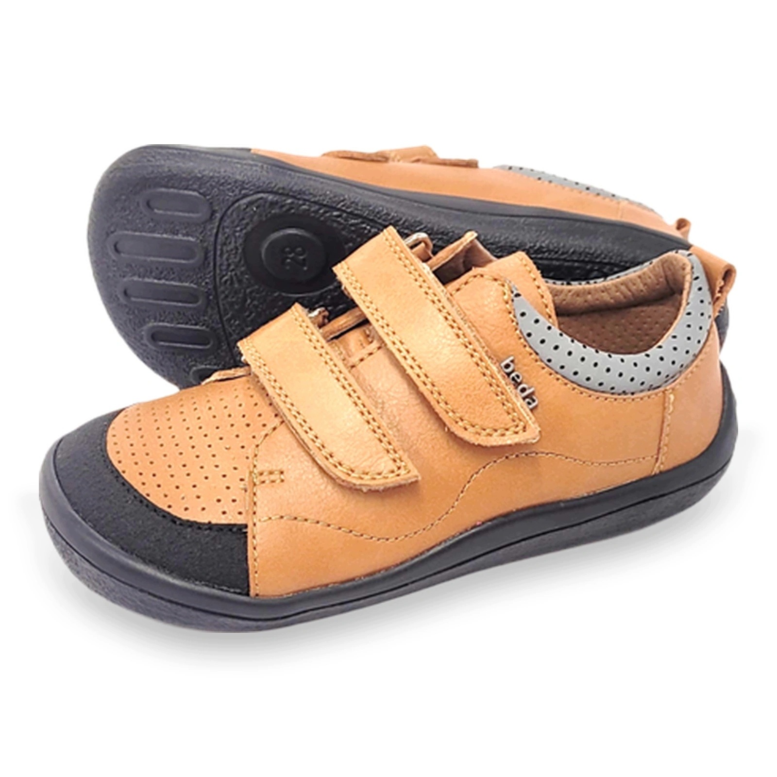 Buty barefoot na rzepy przejściowe dziecięce Boty Beda Playful Camel 23