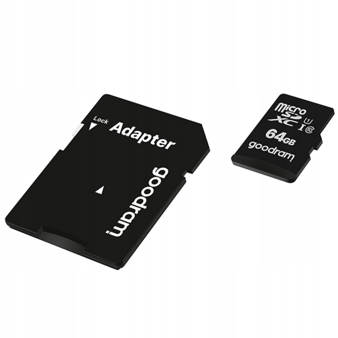 GOODRAM Karta microSD 64GB CL10 UHS I + ADAPTER Pojemność karty 64 GB